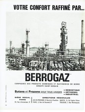 Publicité Advertising 078  1965   Berrogaz  butane propane rafineries Berre