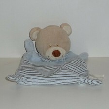 Doudou Ours Nicotoy - Rayé bleu