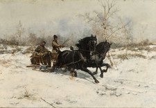 Affiche balade en traîneau à