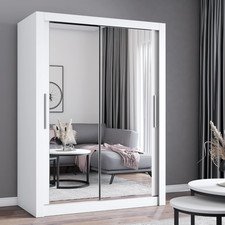 Armoire à portes coulissantes armoire MILAN avec miroir chambre 150 cm