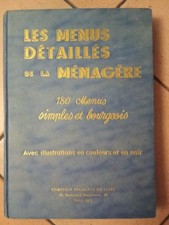 LIVRE CUISINE VINTAGE-LES MENUS DETAILLES DE LA MENAGERE-180 MENUS SIMPLES.