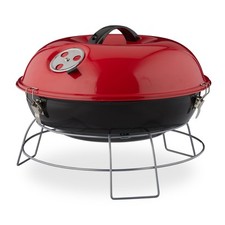 Rouge Barbecue Rond Portable Couvercle Pique Nique Grosse Surface de CuissonC...