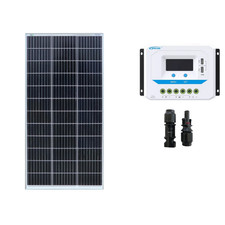 Kit solaire photovoltaïque monocristallin 100W 12V PWM 10A VS controller