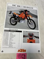 KTM kit rallye supermotard SXC 400 540 brochure de vente catalogue prospectus