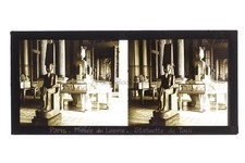 Musée du Louvre Egypte Art Toui France Photo Stereo Plaque de verre 1930