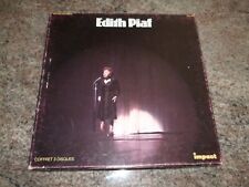 COFFRET 3 DISQUES VINYLES 33 TOURS EDITH PIAF IMPACT ETAT CORRECT