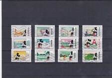 FRANCE 2018 MICKEY SERIE COMPLETE DE 12 TIMBRES OBLITERES