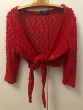 Boléro rouge 38 TBE car porté 2 fois