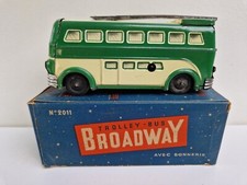 Trolleybus mécanique 'BROADWAY' neuf en boite Joustra jouet ancien tôle