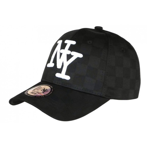 Casquette noire damier - casquette,