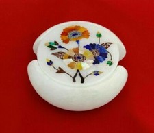 Marbre Coaster Set Cornaline Lapis Pierre Pietra Dura Art Cadeaux