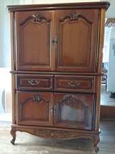 Meuble TV / Bureau Informatique, merisier massif ( monté ou démonté )