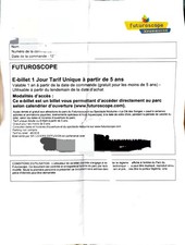 4 entrées adulte Futuroscope