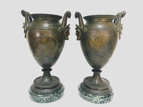 Paire vases antique en - paire,