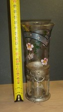 Vase ancien fleuri verre - vase, en