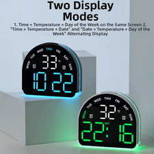 Réveil LED Lumière Ambiante pour Maison avec Réglages de Luminosité Réglabl