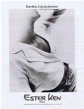 PUBLICITE ADVERTISING 104 1991 ESTER KEN  l'Art du Chemisier