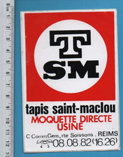 ❤ SAINT MACLOU TAPIS MOQUETTE CENTRE COMMERCIAL REIMS - AUTOCOLLANT VINTAGE  ❤