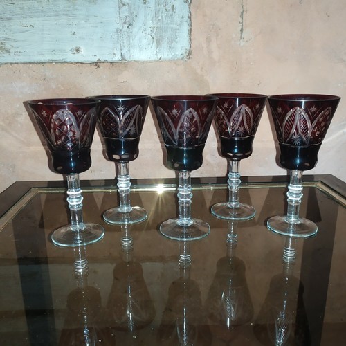 Anciens verres vin - 5, à