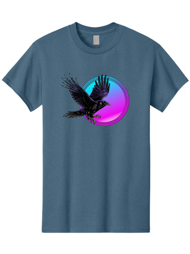 Crow flying mens graphic tee - crow-flying,