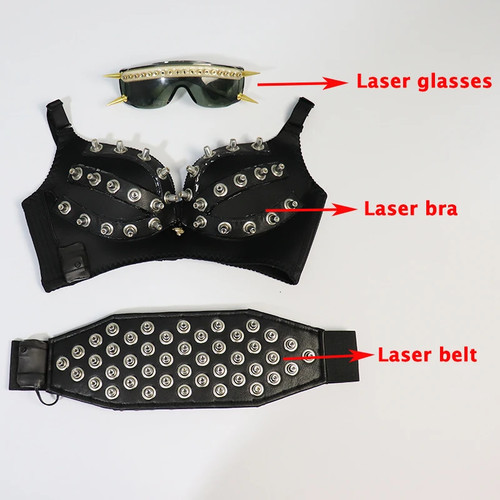 Red laser costume led bra - laser,