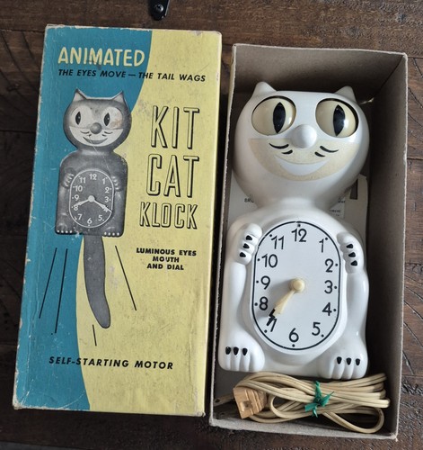 Vintage animated kit cat klock - vintage,