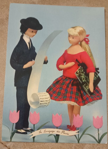 Poupee peynet 5 cartes - poupee,