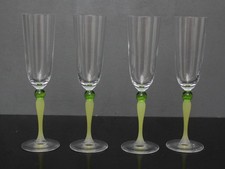 4 flûtes à champagne en Cristal d'Arques modèle EDEN nature