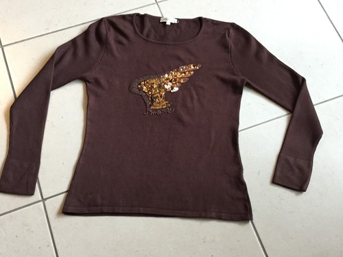 Pull femme brodé perles - , et
