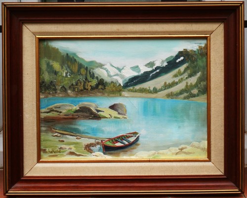 Tableau michel castet lac - tableau, castet: