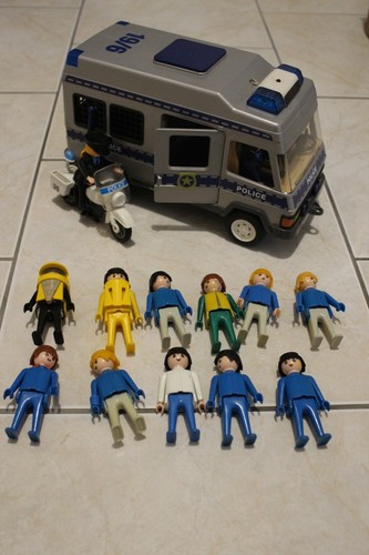 Lot playmobil fourgon police - lot,