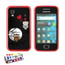COQUE SAMSUNG GALAXY ACE CHOUETTES SILICONE ROUGE SOUPLE (TPU)