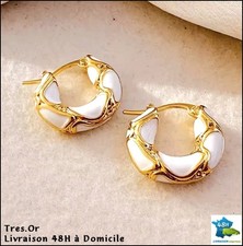 PLAQUÉ OR EMAIL BLANC &