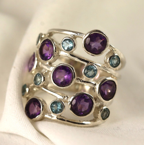 Sterling silver ring - silver,