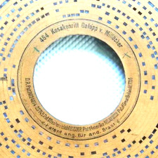 ORGAN disque HEROPHON organette carton disque carré orgue de rue Rare #0012