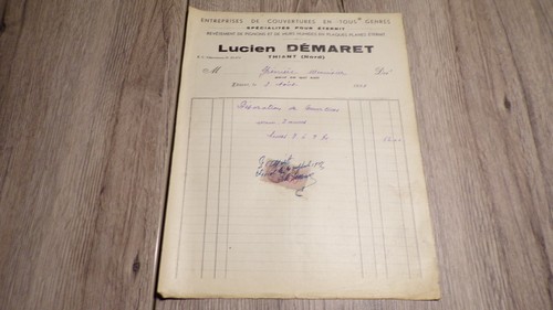 Facture 1939 couverture - -,