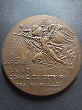 Belle médaille en bronze du ministère de l'Intérieur