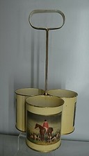 ANCIEN PORTE BOUTEILLE WHISKY APRERITIF ANGLAIS LITHOGRAPHIE CHASSE A COURS