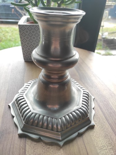 Bougeoir lampe étain - ou, en