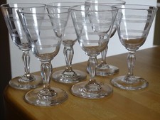 BACCARAT 6 ANCIENS VERRES A