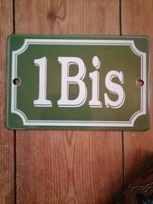 ancienne plaque émaillée  de maison rue n° 1 bis