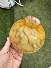 Chapeau De Lampe Ou De Lustre Ancienne Verre Art Deco 