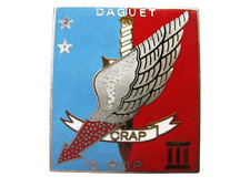 INSIGNE EMAIL DRAGONS PARACHUTISTES 13° RDP LES CRAPS OPEX GOLFE DAGUET (DORE)