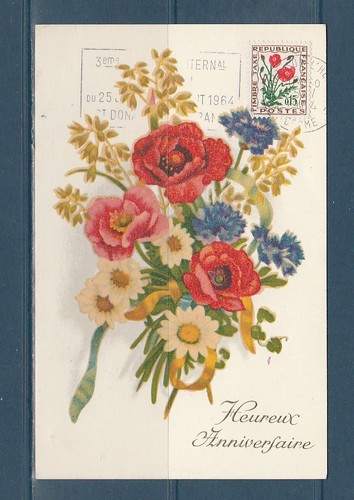 Frd carte fleur 15c taxe - fleur,