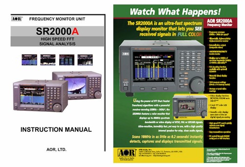 Aor sr2000a receiver operating - sr2000a,