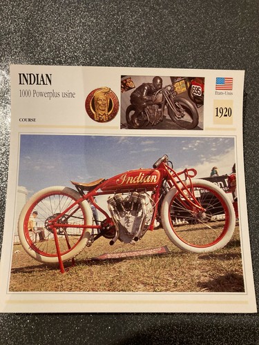Carte fiche moto collection - moto,