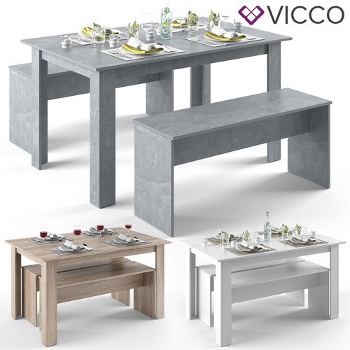 Mobilier table avec bancs - mobilier,