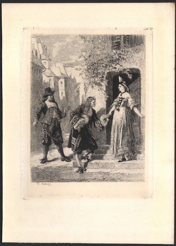 1880 gravure eau forte - eau-forte, adolphe
