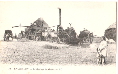 Cpa beauce le battage - cpa, –