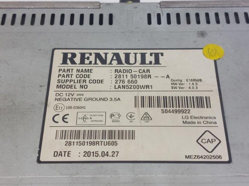 Autoradio renault trafic - renault,